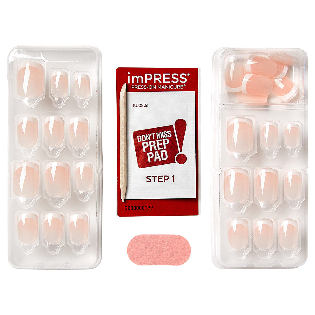 Kiss ImPRESS Press-On False Nails - Chic French (Components)