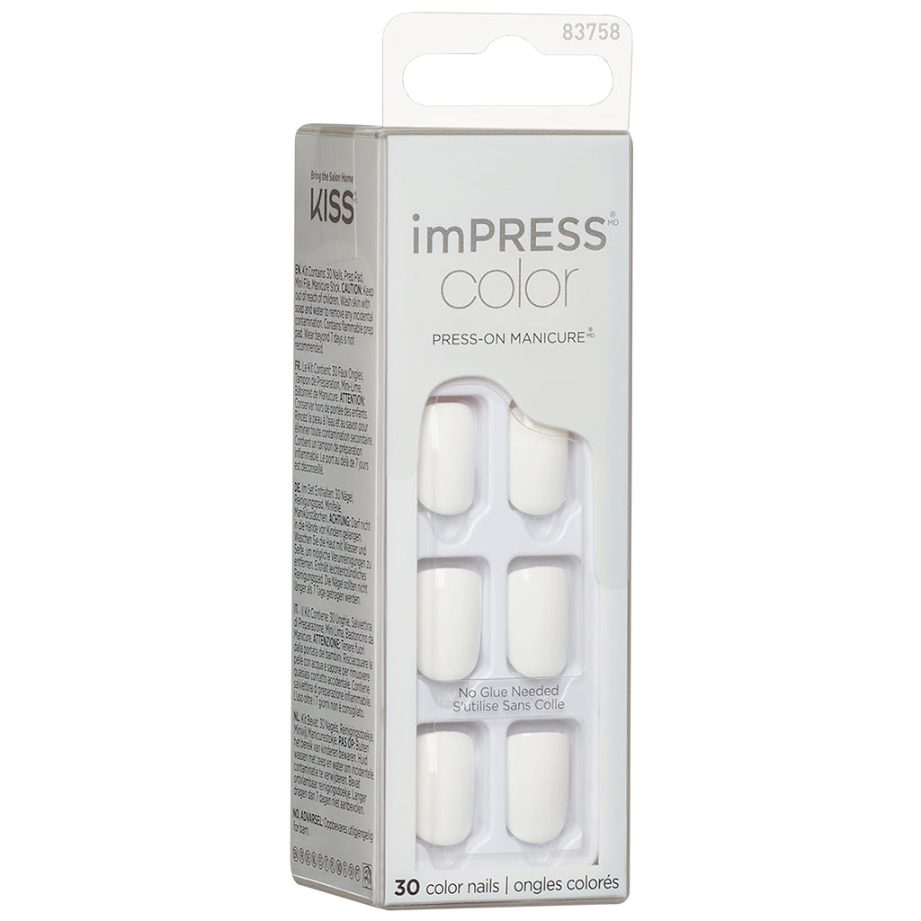 Kiss ImPRESS Press-On False Nails - Frosting (Angled Shot 1)