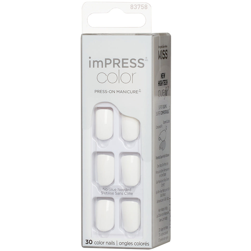 Kiss ImPRESS Press-On False Nails - Frosting (Angled Shot 2)