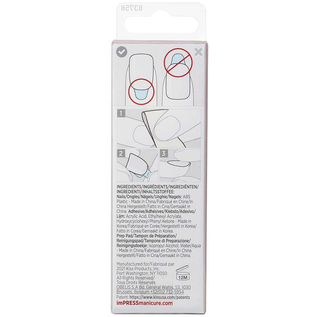 Kiss ImPRESS Press-On False Nails - Frosting (Back)