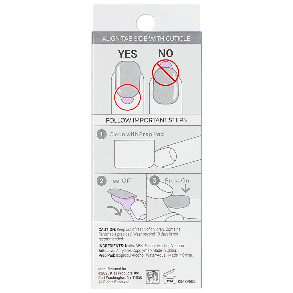 Kiss ImPRESS Press-On False Nails - Good 4 You (Back)