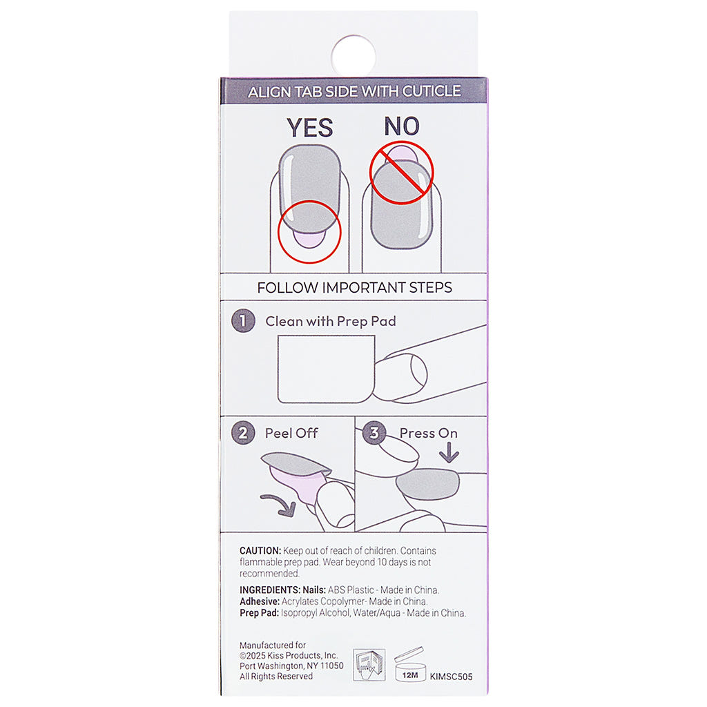 Kiss ImPRESS Press-On False Nails - Model (Back)