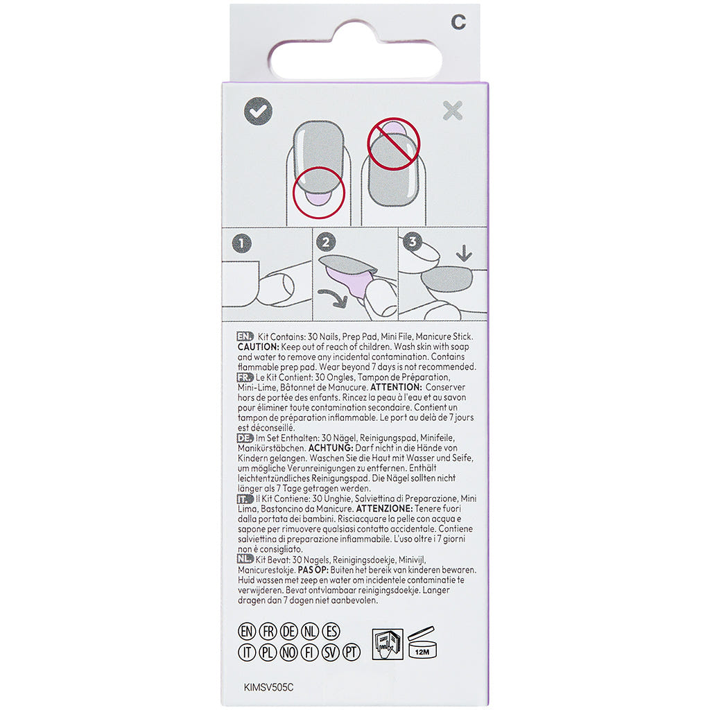 Kiss ImPRESS Press-On False Nails - Snooze (Back)
