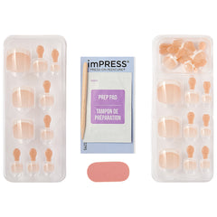 Kiss ImPRESS Press-On False Nails Toe Nails - Blanc Chic (Components)