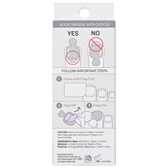 Kiss ImPRESS Press-On False Nails Toe Nails - Blanc Chic (Back)