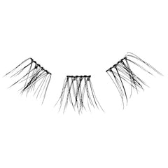 Kiss ImPRESS Press-On Falsies Cluster Lashes - Authentic Natural (Lash Scan 1)