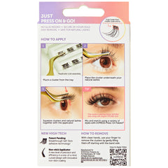 Kiss ImPRESS Press-On Falsies Cluster Lashes - Authentic Natural (Back of Packaging)