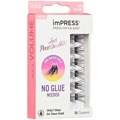 Kiss ImPRESS Press-On Falsies Cluster Lashes - Bold Volume (Angled Packaging Shot 1)