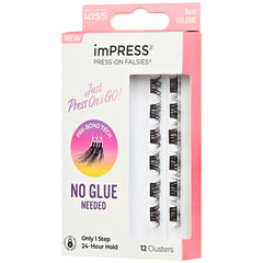 Kiss ImPRESS Press-On Falsies Cluster Lashes - Bold Volume (Angled Packaging Shot 2)