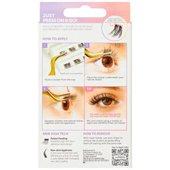 Kiss ImPRESS Press-On Falsies Cluster Lashes - Bold Volume (Back of Packaging)