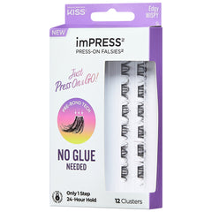 Kiss ImPRESS Press-On Falsies Cluster Lashes - Edgy Wispy (Angled Packaging Shot 2)