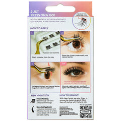 Kiss ImPRESS Press-On Falsies Cluster Lashes - Edgy Wispy (Back of Packaging)