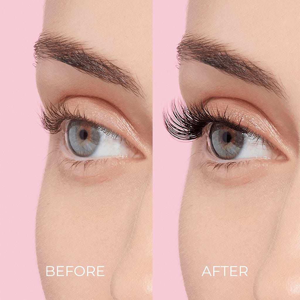 Kiss imPRESS Press-on Falsies Lash Kit - Natural (Model Shot - Before and After 2)