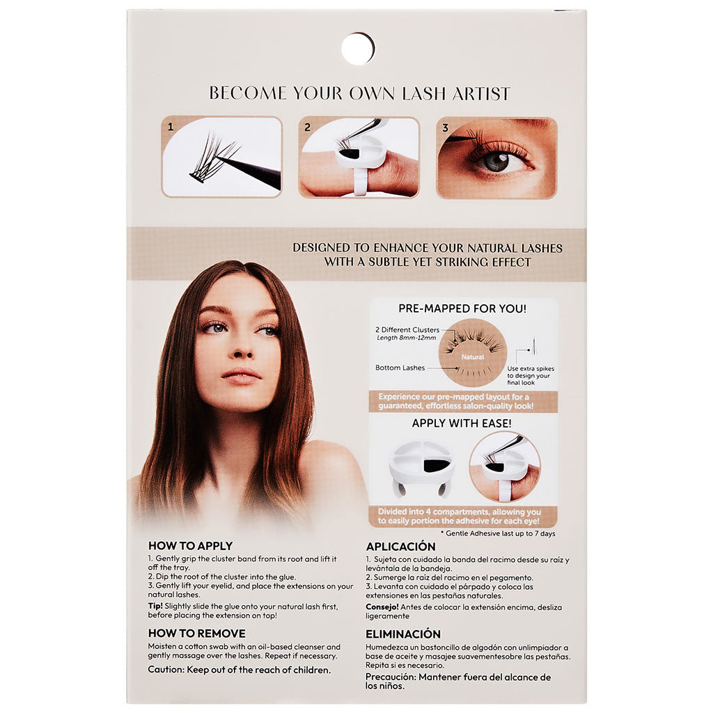 Kiss Lash Atelier Lash Extensions Design Kit - Natural (Back of Packaging)