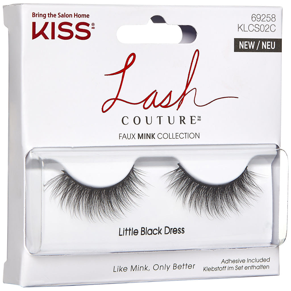 Kiss Lash Couture Faux Mink Collection - Little Black Dress (Angled Packaging Shot 1)