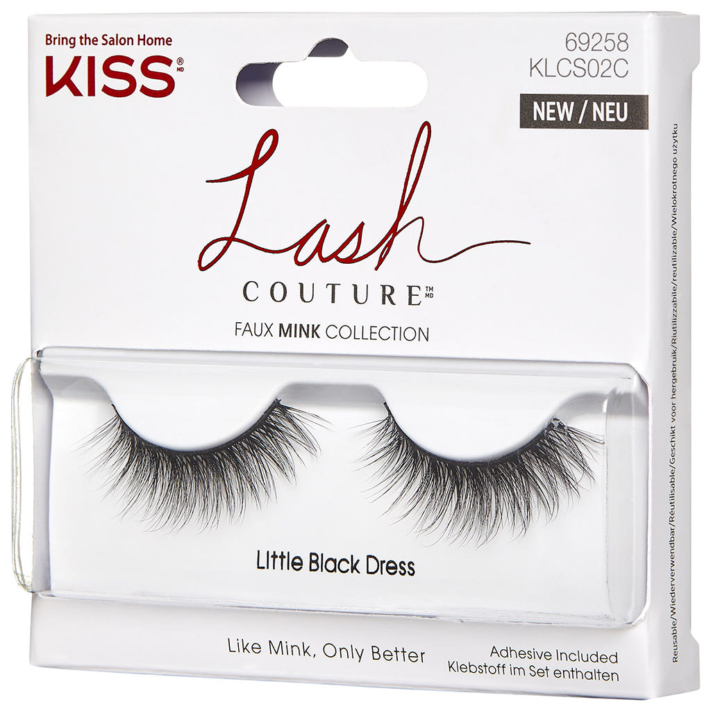 Kiss Lash Couture Faux Mink Collection - Little Black Dress (Angled Packaging Shot 2)