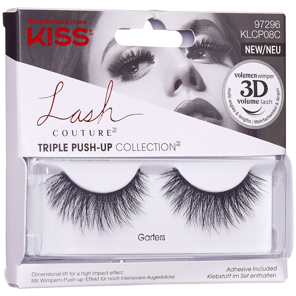 Kiss Lash Couture Triple Push-Up - Garters (Angled Packaging Shot 1)