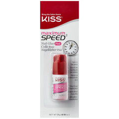 Kiss Maximum Speed Nail Glue - Pink (3g)