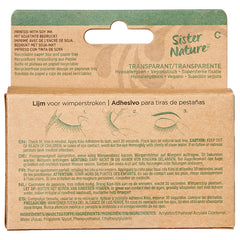 Kiss Sister Nature Strip Lash Adhesive Clear (4.1g) - Back of Packaging
