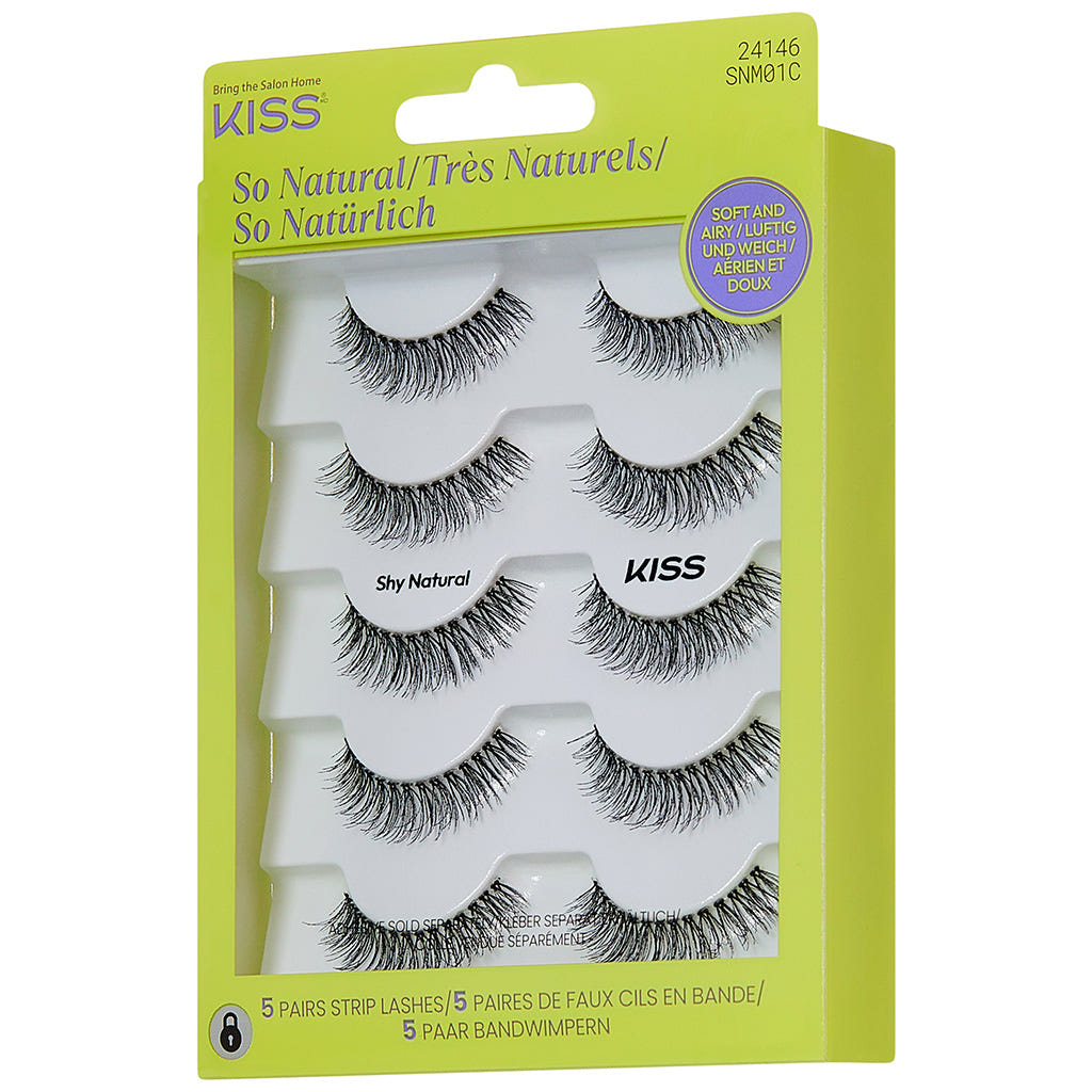 Kiss So Natural Lashes Multipack - Shy Natural (Angled Shot 2)