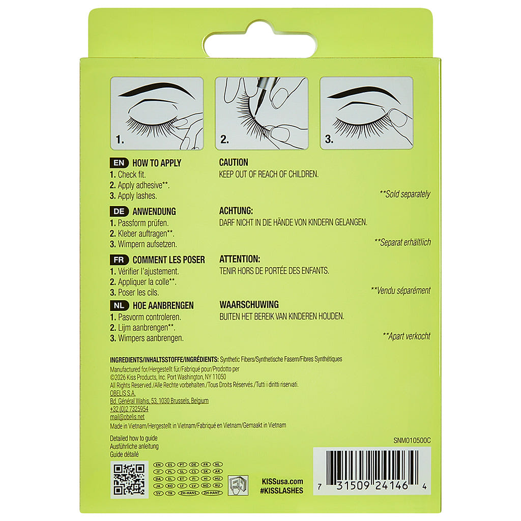 Kiss So Natural Lashes Multipack - Shy Natural (Back)