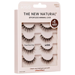 Kiss The New Natural Lashes Multipack - Pearl Earring (Angled Packaging Shot 1)