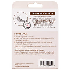 Kiss The New Natural Lashes Multipack - Pearl Earring (Back of Packaging)