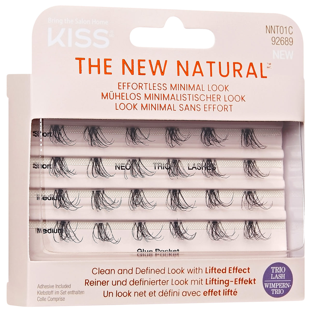 Kiss The New Natural Trio Lashes - Neo (Angled Packaging Shot 1)