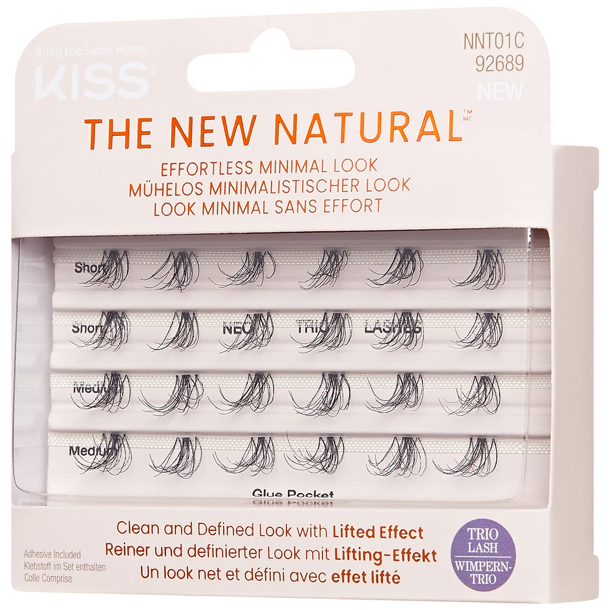 Kiss The New Natural Trio Lashes - Neo (Angled Packaging Shot 2)