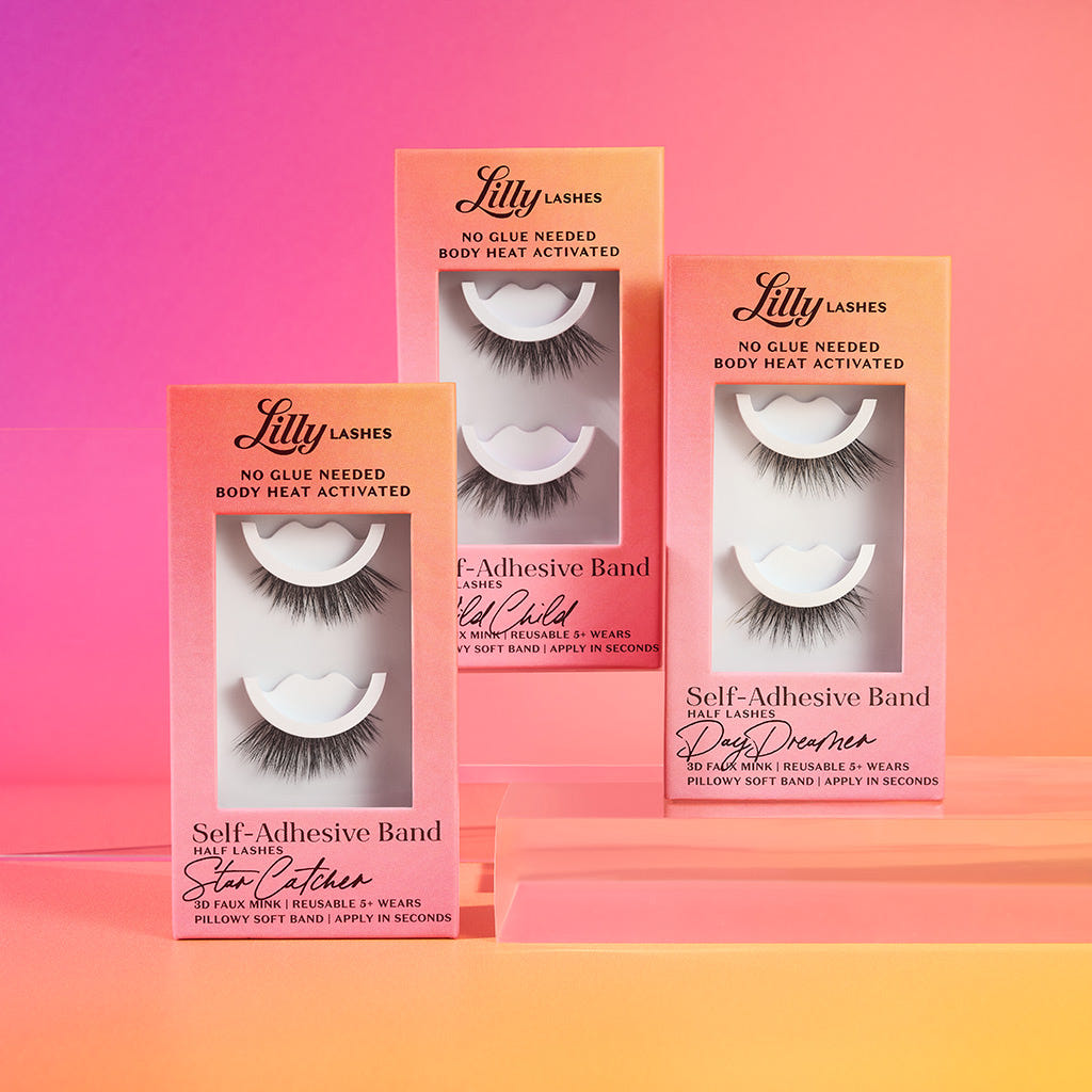 Lilly Lashes Self-Adhesive Band 3D Faux Mink Half Lashes - Day Dreamer (Lifestyle Shot)