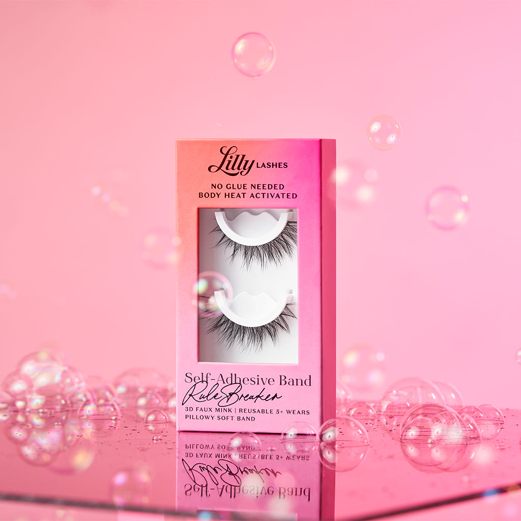 Lilly Lashes Self-Adhesive Band 3D Faux Mink Lashes - Rule Breaker (Lifestyle Shot)