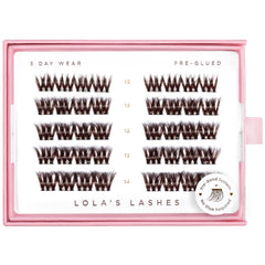 Lola's Lashes Pre-Glued Cluster Lashes - Bold Definition Dark Brown