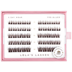 Lola's Lashes Pre-Glued Cluster Lashes - Soft Definition Dark Brown