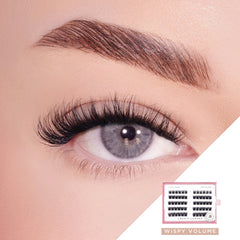 Lola's Lashes Pre-Glued Cluster Lashes - Wispy Volume (Model Shot 3)
