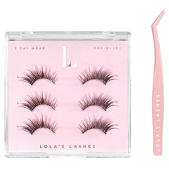 Lola's Lashes Pre-Glued Half Lashes Set - Tapered Flick