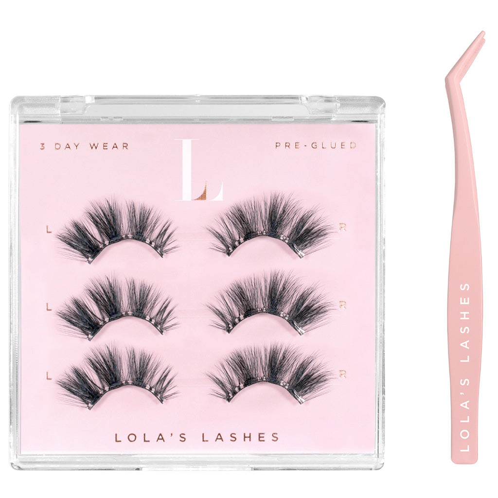 Lola's Lashes Pre-Glued Half Lashes Set - Velvet Volume | False Eyelashes