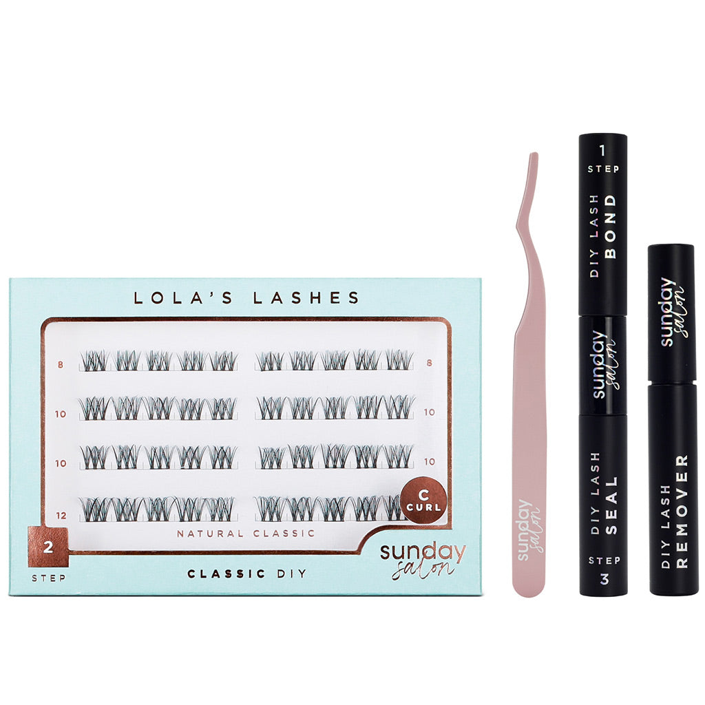 Lola's Lashes Sunday Salon Diy Lash Extensions Starter Kit - Natural Classic False Eyelashes