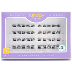 Lola's Lashes Sunday Salon Mixed Length DIY Clusters - Natural Classic