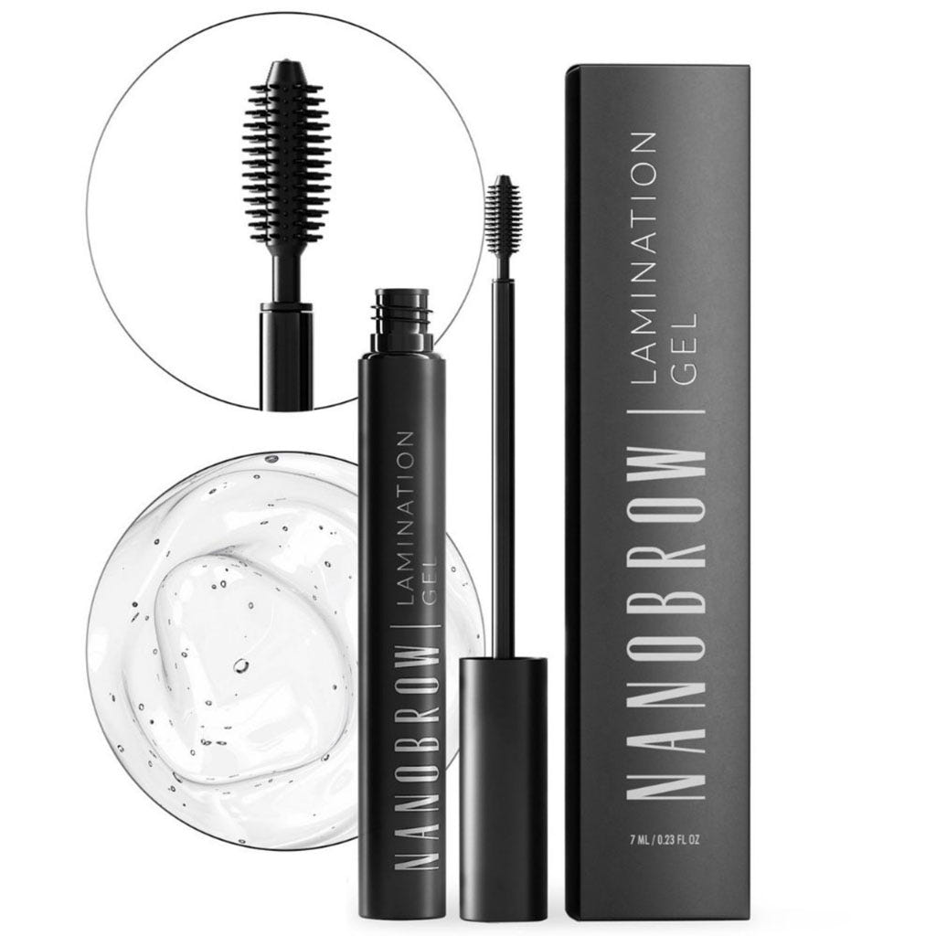 Nanobrow Lamination Gel - Transparent (7ml) - Spoolie Brush Close Up 