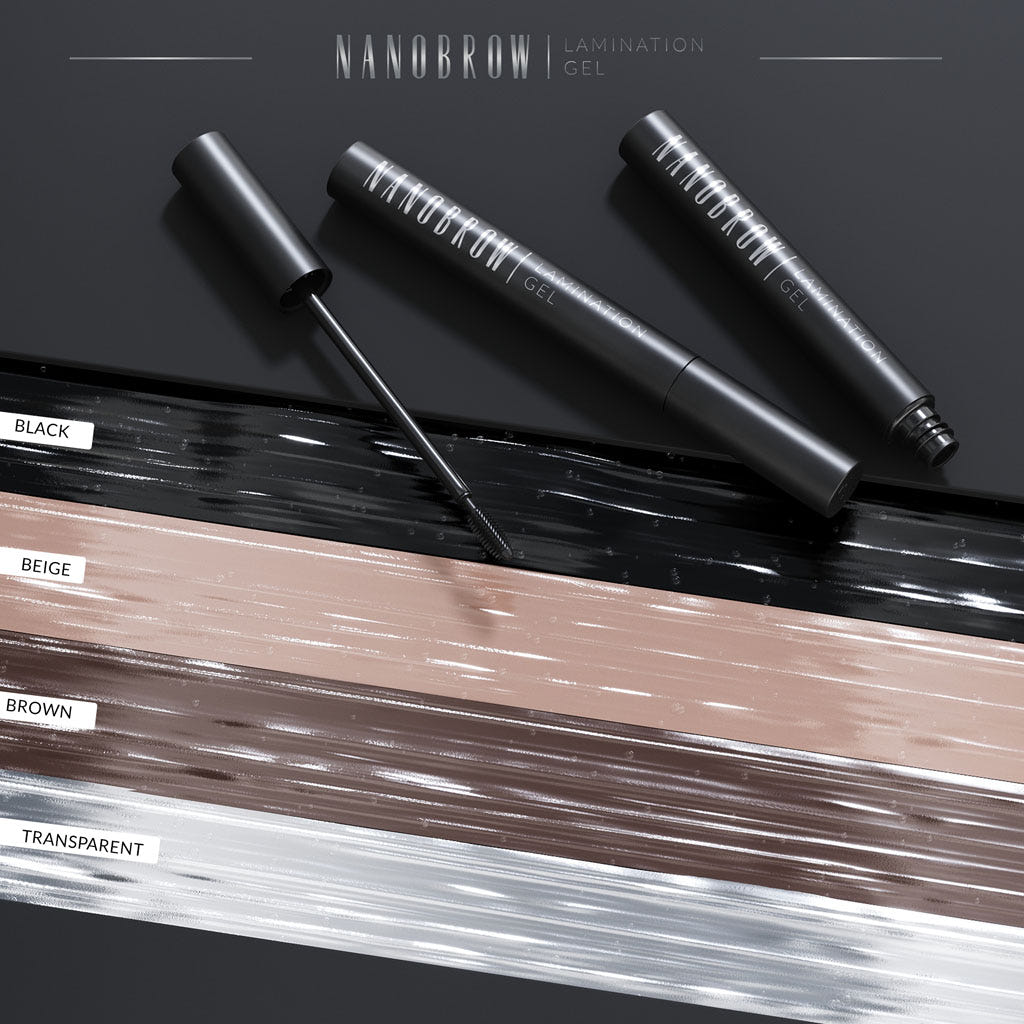 Nanobrow Lamination Gel - Transparent (7ml) - Lifestyle Shot Swatches