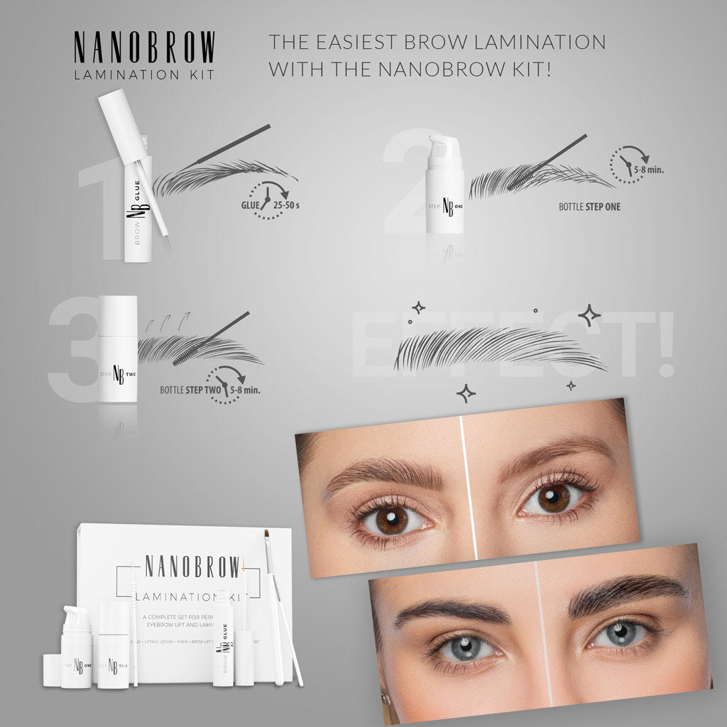 Nanobrow Lamination Kit (Model Shots - Before & After Results)