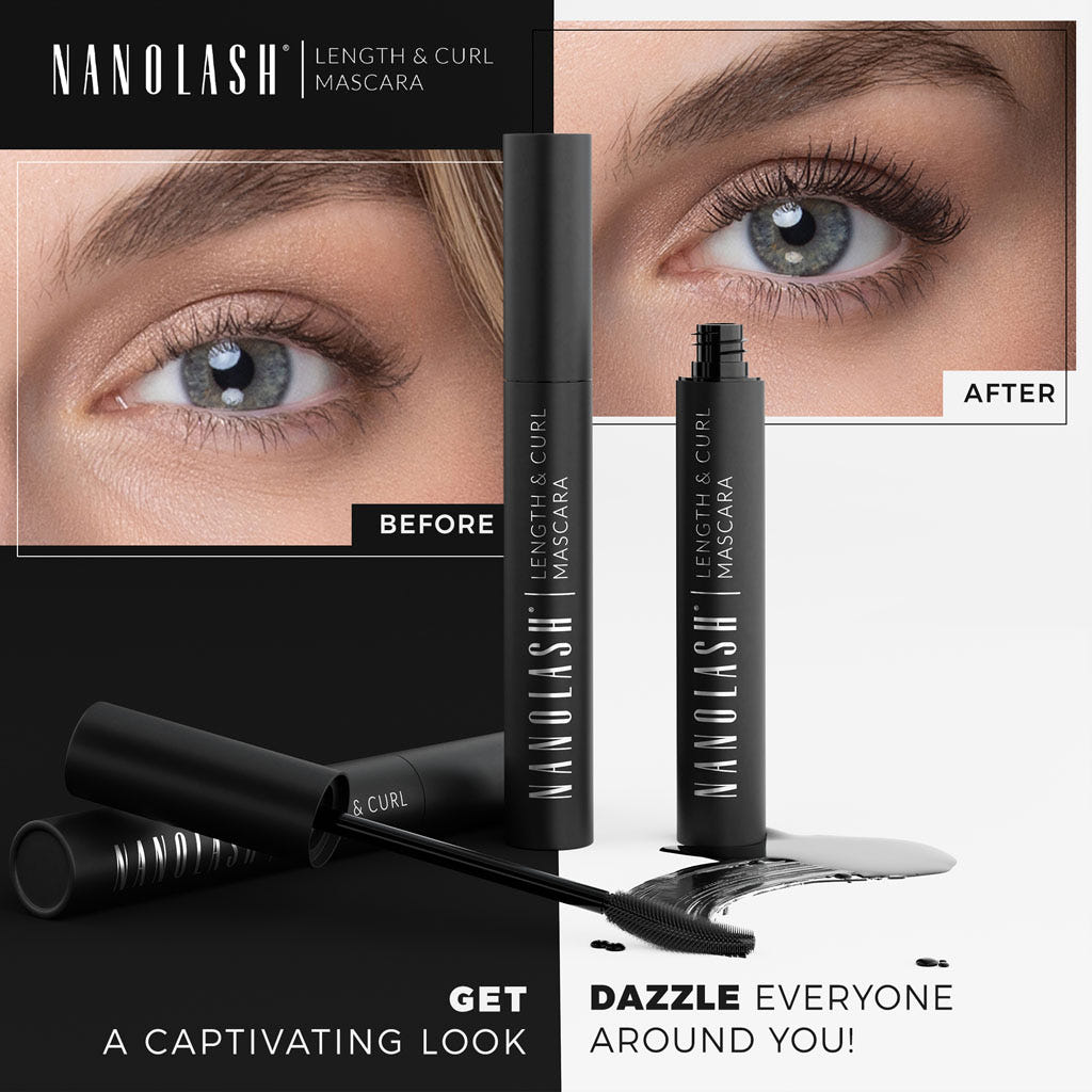 Nanolash Length & Curl Mascara (10ml) - Model Shot 2 (Before & After) 