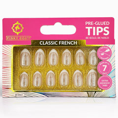 Pinky Goat Nails Pre-Glued Tips - Classic French