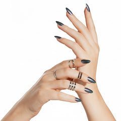Pinky Goat Nails Pre-Glued Tips - Night Glaze (Model Shot)