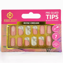 Pinky Goat Nails Pre-Glued Tips - Rose Dream