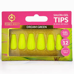 Pinky Goat Nails Salon-Gel Tips - Dream Green
