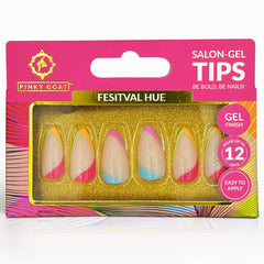 Pinky Goat Nails Salon-Gel Tips - Festival Hue