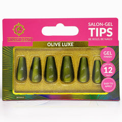 Pinky Goat Nails Salon-Gel Tips - Olive Luxe