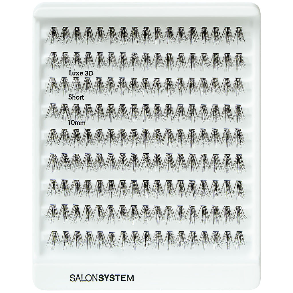 Salon System Cluster Lashes Luxe 3D Value Pack Short (Tray Shot)