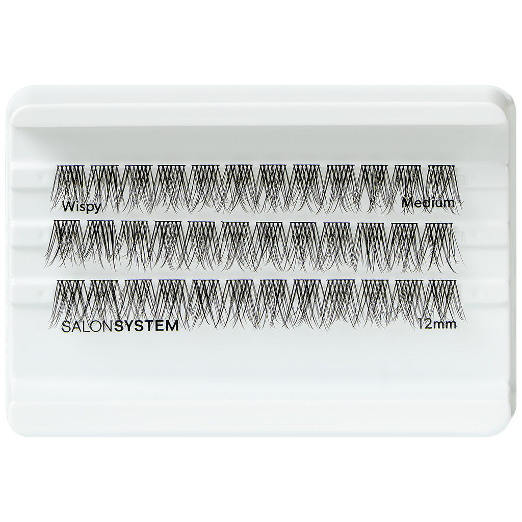 Salon System Cluster Lashes Wispy Medium (Tray Shot)